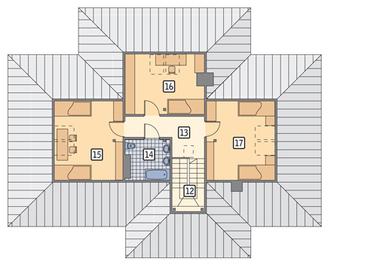 RZUT PODDASZA POW. 52,7 m²